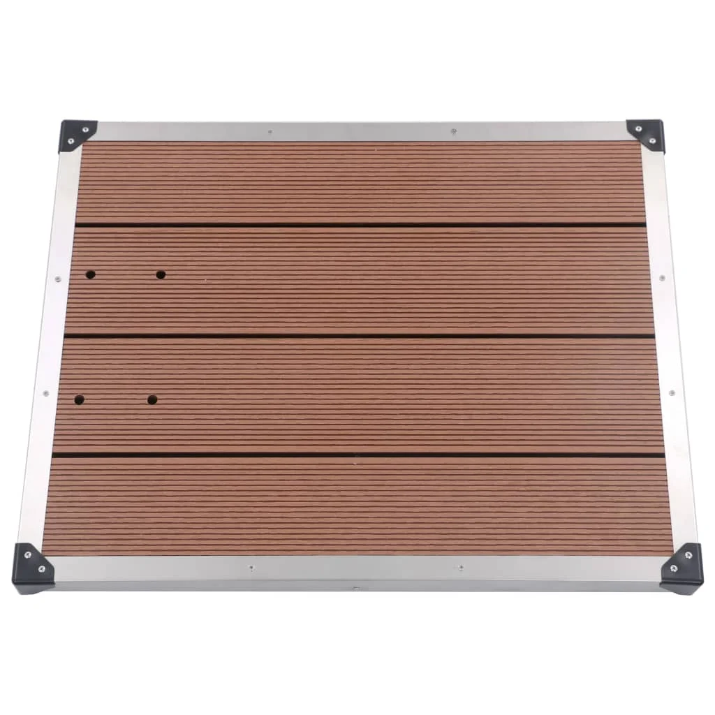 

Outdoor shower receiver WPC stainless x 80x62 cm Brown