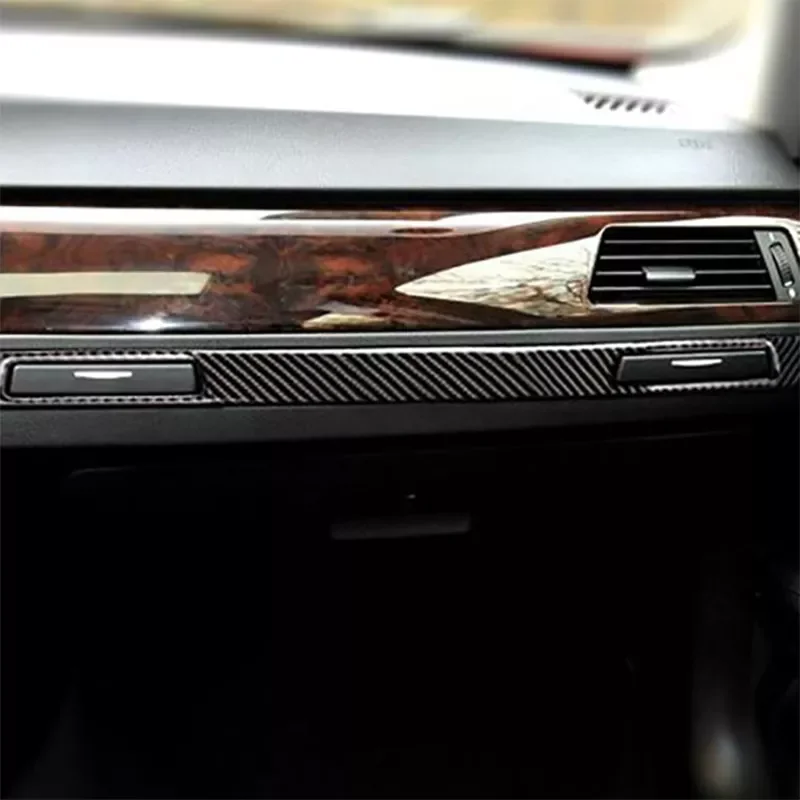 

Fiber Auto Center Control Co-pilot Water Cup Holder Panel Cover Sticker Trim For BMW E90 E92 E93 Car Interior Accessories
