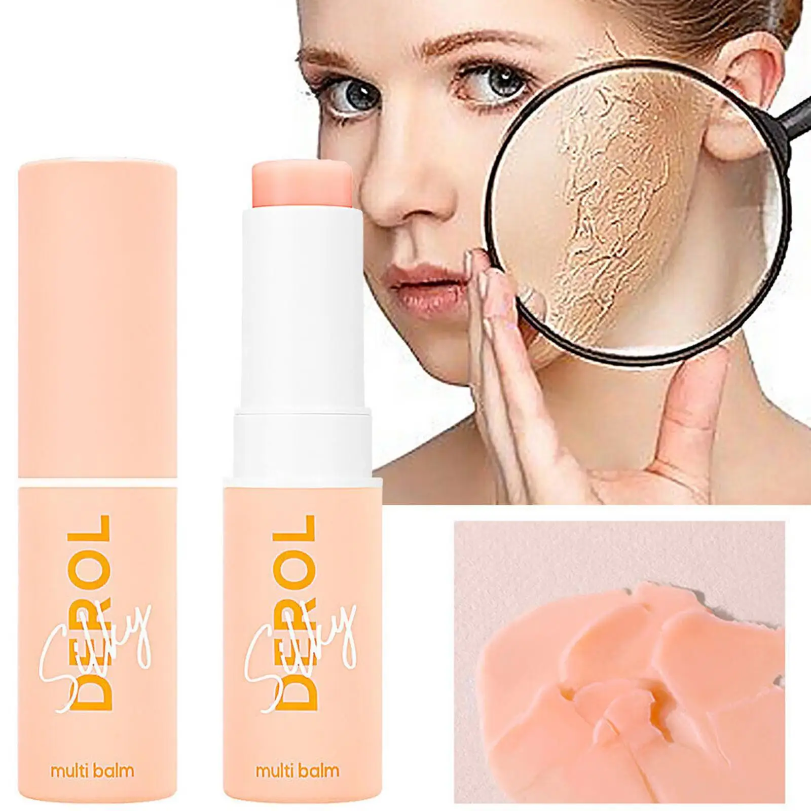 

1pcs Moisturizing Balm Stick Anti-Wrinkle Hydrating Dry Skin Multi Balm Cream Easy to Absorb Not Sticky Makeup Stick Balm