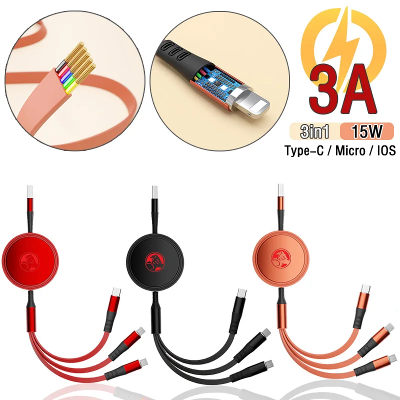 

3 в 1 Автомобильный USB-кабель для быстрой зарядки Xiaomi Huawei для Holden Astra Ve, командор, Vf, Cruze, Captiva, Hsv, Monaro, Колорадо