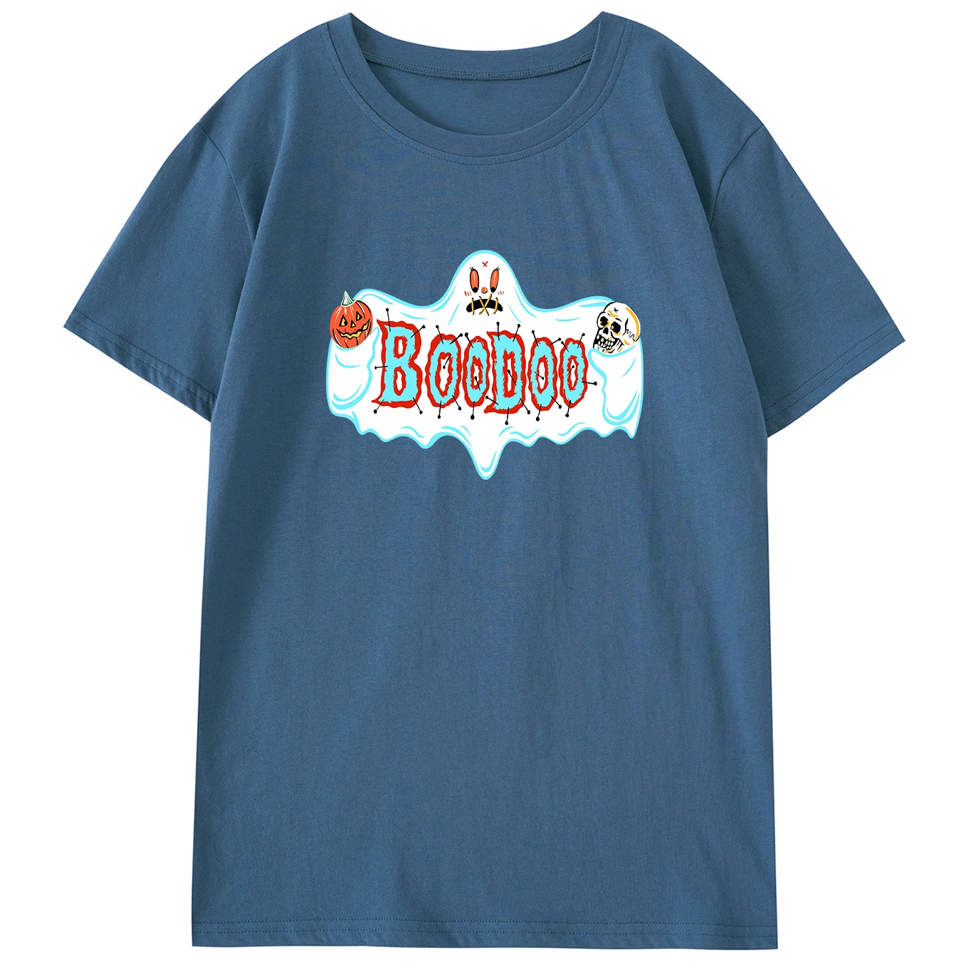 Футболка BOODOO с тыквой черепом призраком Хэллоуин хлопковая Готическая винтажная