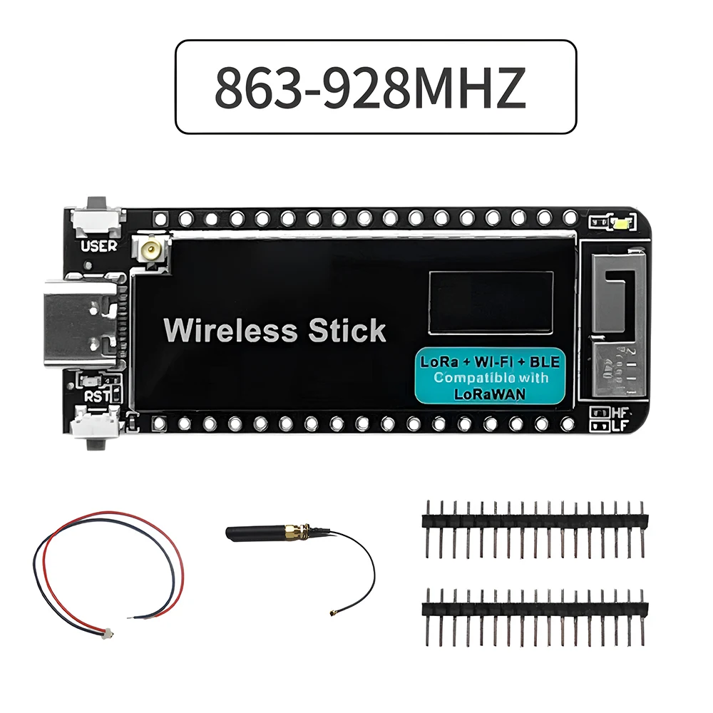 

Беспроводной стержень ESP32 SX1262 LoRa WIFI BLE Модульная плата LoRAWAN 433 - 510 МГц / 863 - 928 МГц 8 МБ с антенной Arduino