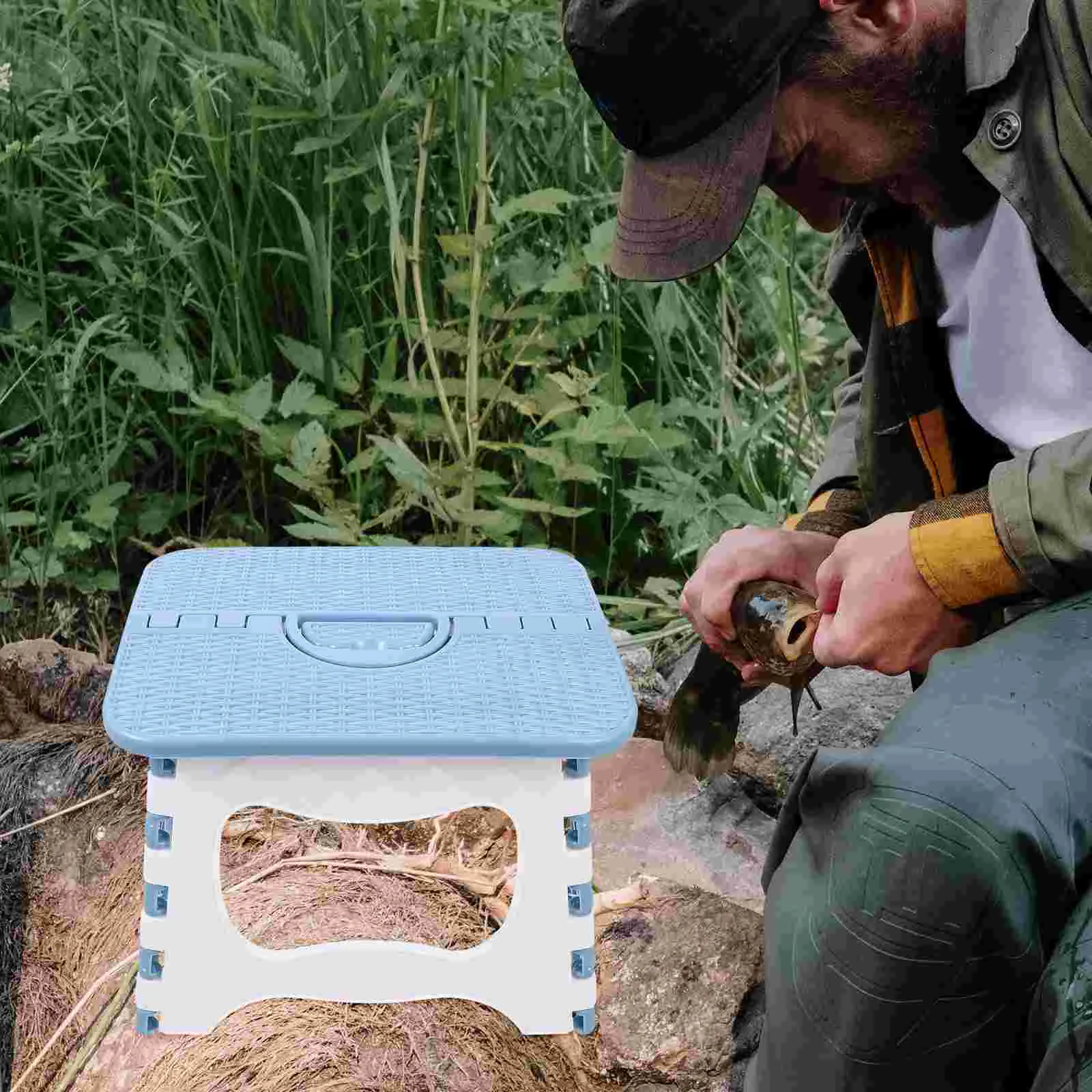 

1Pc Folding Step Stool Foldable Fishing Stool Small Foldable Stool Adults Step Stool