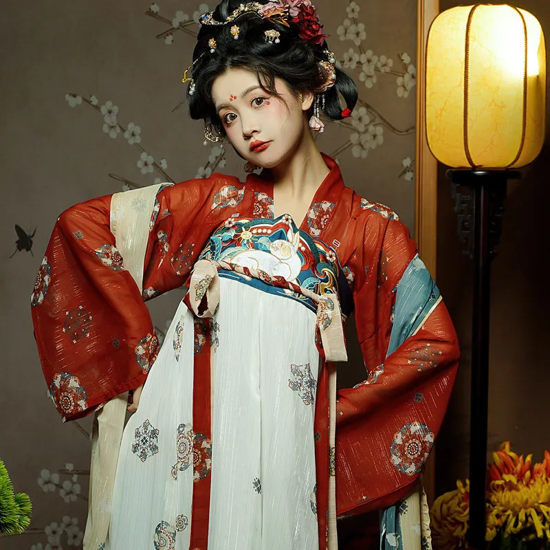 

The New Hanfu Women's Slim Chest-length Skirt Made In The Tang Dynasty Is A Daily Improvement of Hanfu Suit
