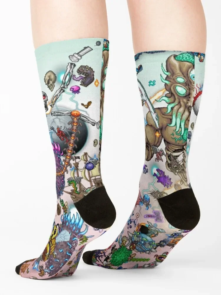 Носки Terraria с постерами для игр чулки бега мужские спортивные носки крутым носком