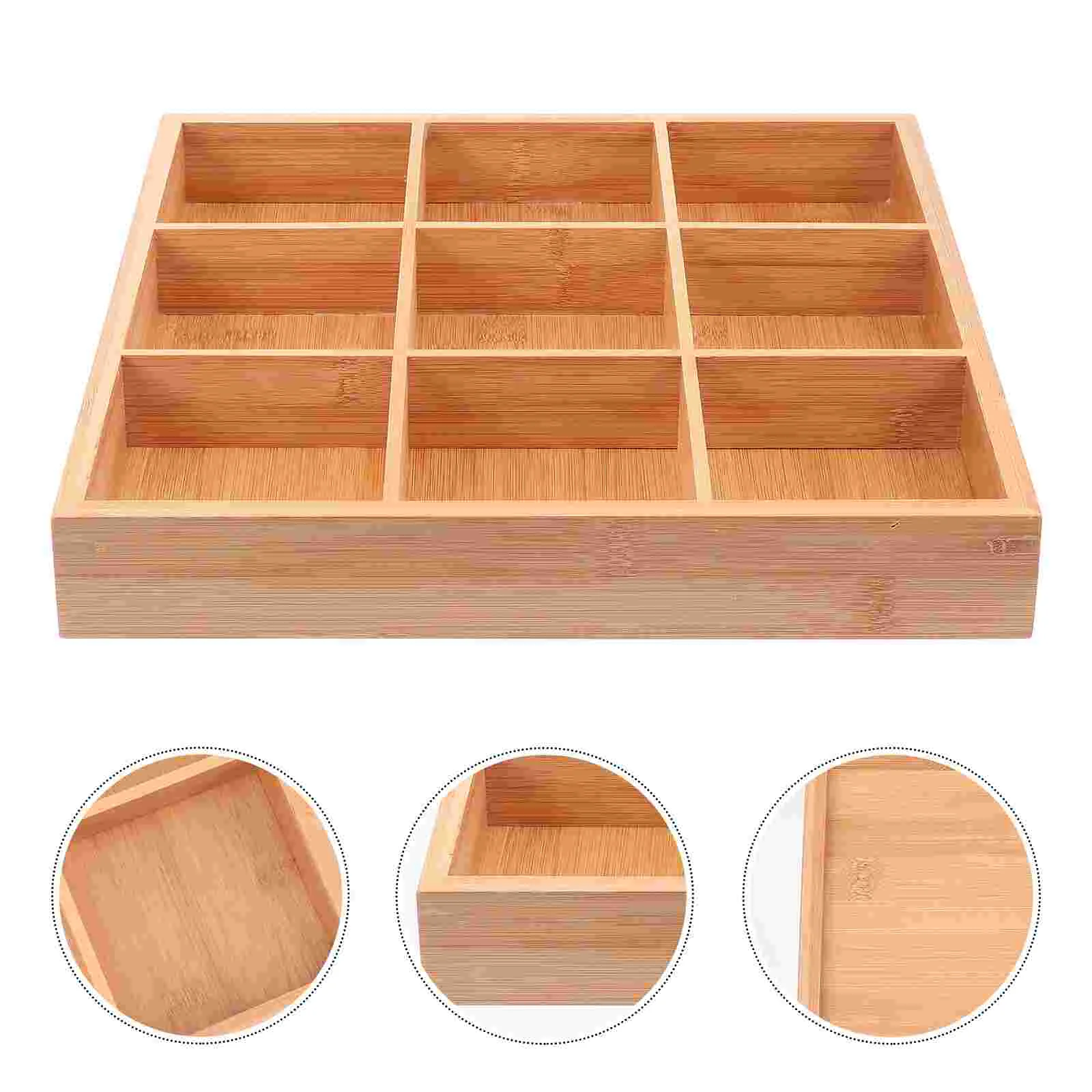 

Serving Tray Divided Platter Wood Sushiplate Fruitwooden Trays Snackplates Compartment Dishes Box Organizer Dessert Appetizer