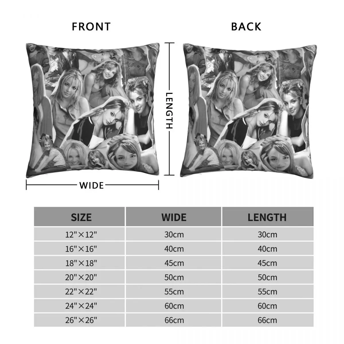 Квадратная наволочка Britney Spears для подушки удобная Полиэстеровая домашнего