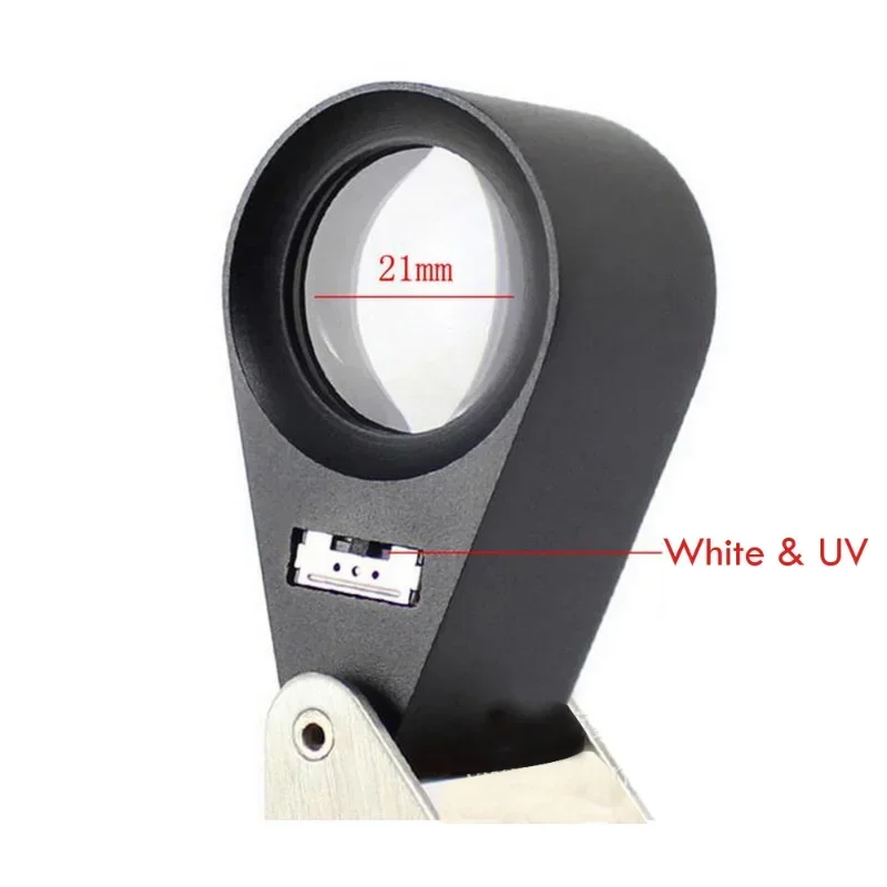 Портативная складная HD ювелирная лупа карманная оптическая стеклянная с