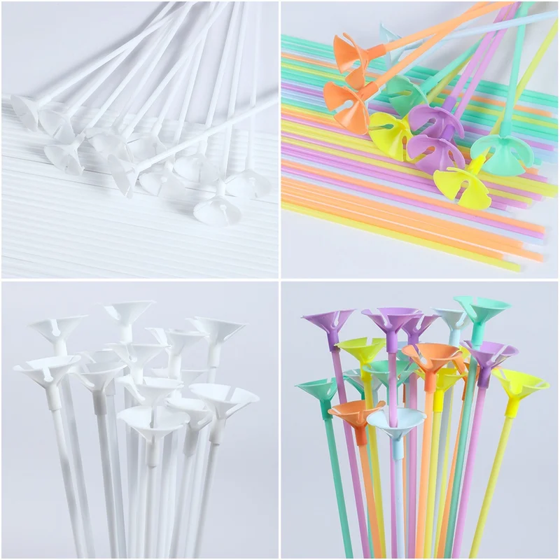 

10/20/pcs Balloon Stick 32/42cm Hand Balloons Holder Latex Ballon Sticks Clip Birthday Party Decorations Kids Balloon Accessorie