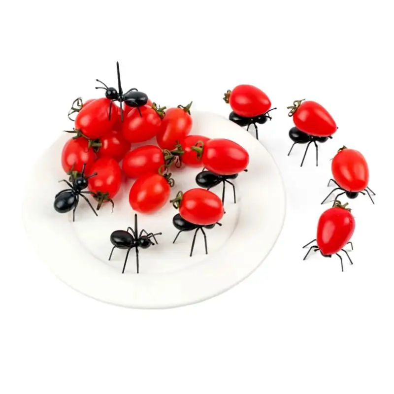 

12 PCS Ants Food Fruit Picks decoration Ant Shape Forks Snack Cake Dessert Tableware for Home Kitchen Party Dinner Fruit Pick