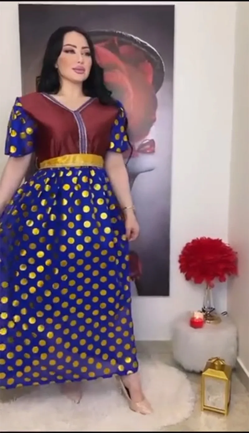 PLEINDI Bohemian Evening Dresses V-Neck Long Sleeves A-LINE Tea-Length Backless Chiffon 2022 New of Ruched Boho Prom Dress Women