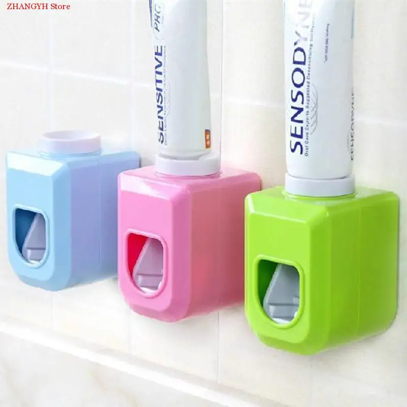 

1PC Automatic Toothpaste Dispenser Bathroom Toothbrush Toothpaste Squeezers Wall Mount Type Bathroom Accessories Set 4 Colors