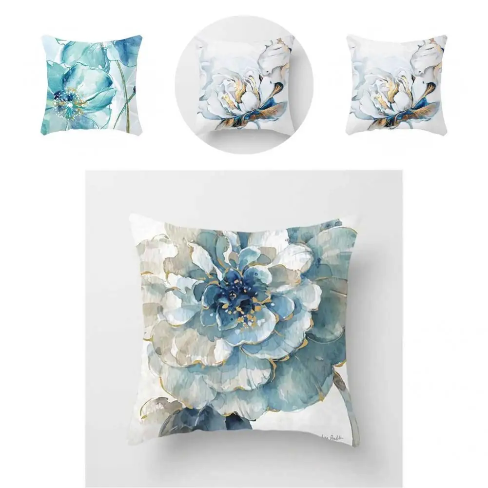 

Ink Color Velvet Cushion Anti-scratch Multi Styles Colorful Easy Care Cushion Throw Cover for Bedroom Sofa Office Waist Back