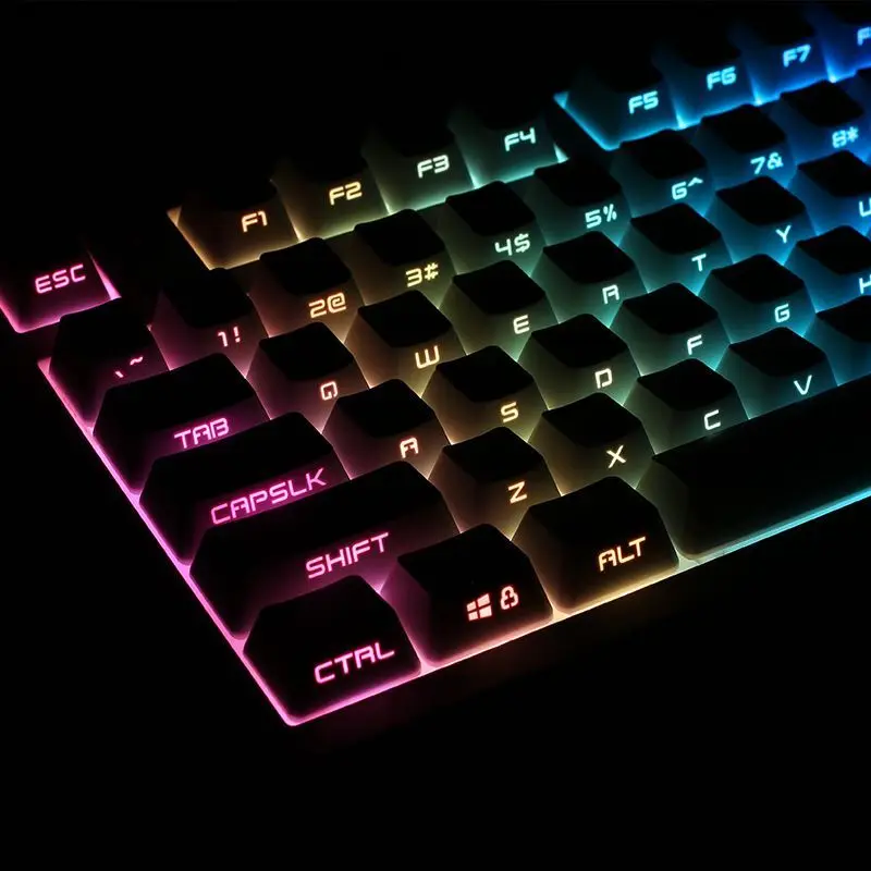 

OEM Profile Double Shot PBT Keycaps Side Printed Shine Through Backlit keycap for Cherry MX Switch Mechanical Gaming Keyboard