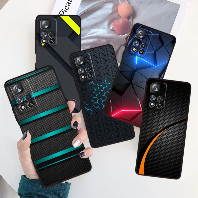 Автомобильный чехол из углеродного волокна для Xiaomi Redmi Note 12 12S Turbo 11 11T 11S 10 10S 9 8 8T Pro