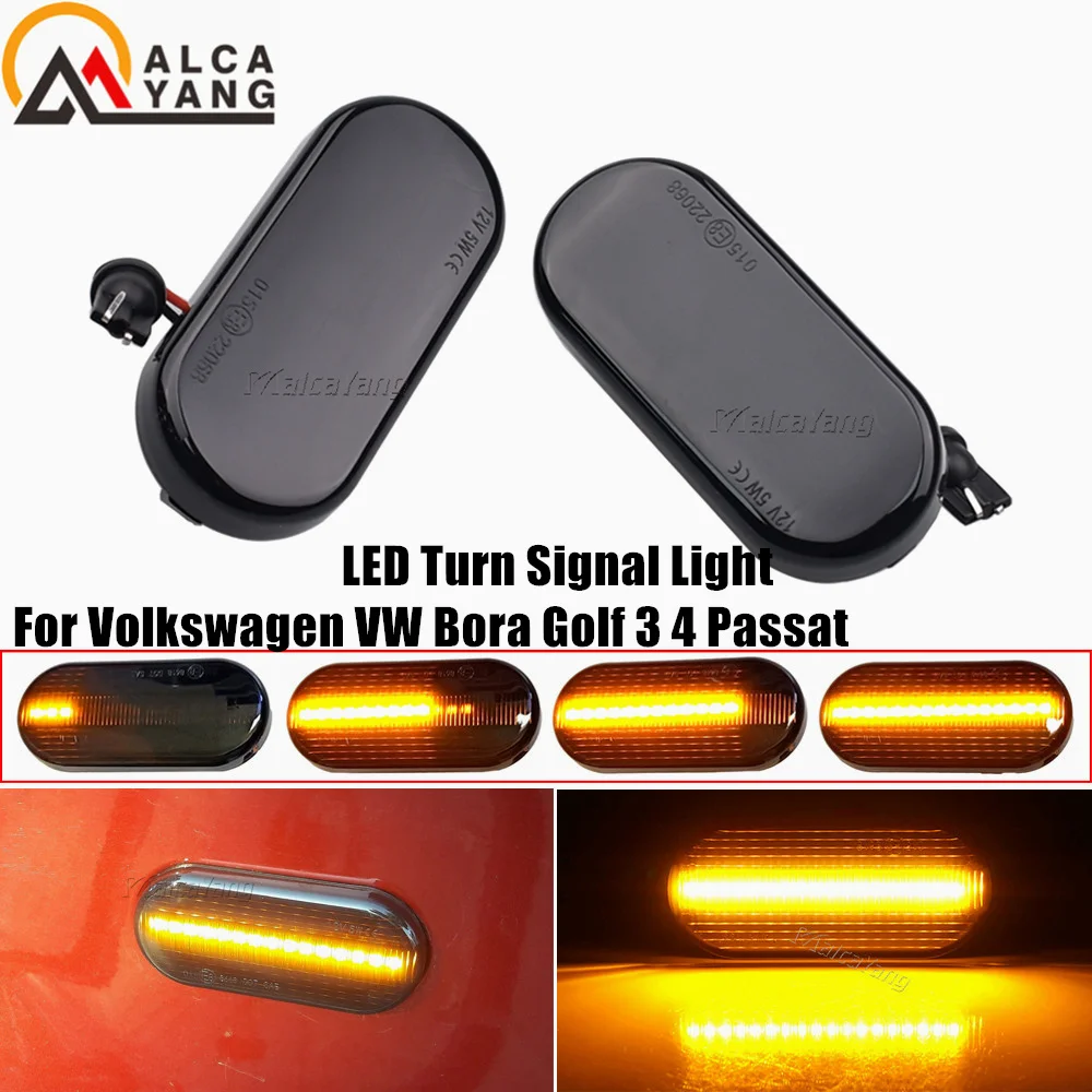 

2 шт. светодиодный динамический боковой указатель поворота для VW Bora Golf 3 4 Passat 3BG Polo SB6 SEAT Ibiza Leon Skoda Ford