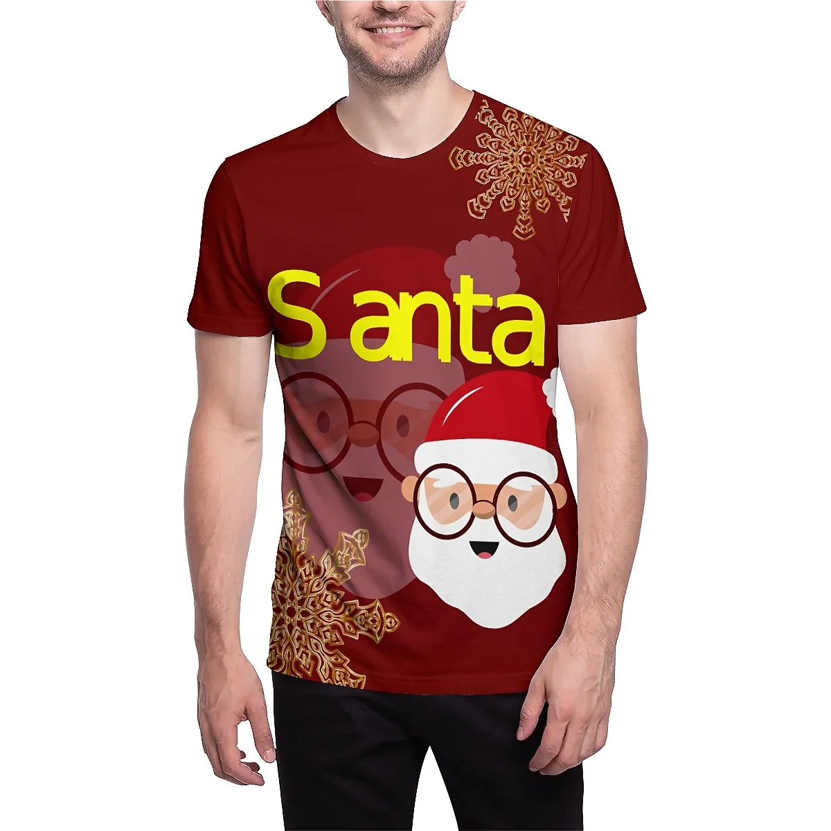 Новинка Повседневная модная Рождественская футболка liaseo с 3D рисунком снеговика