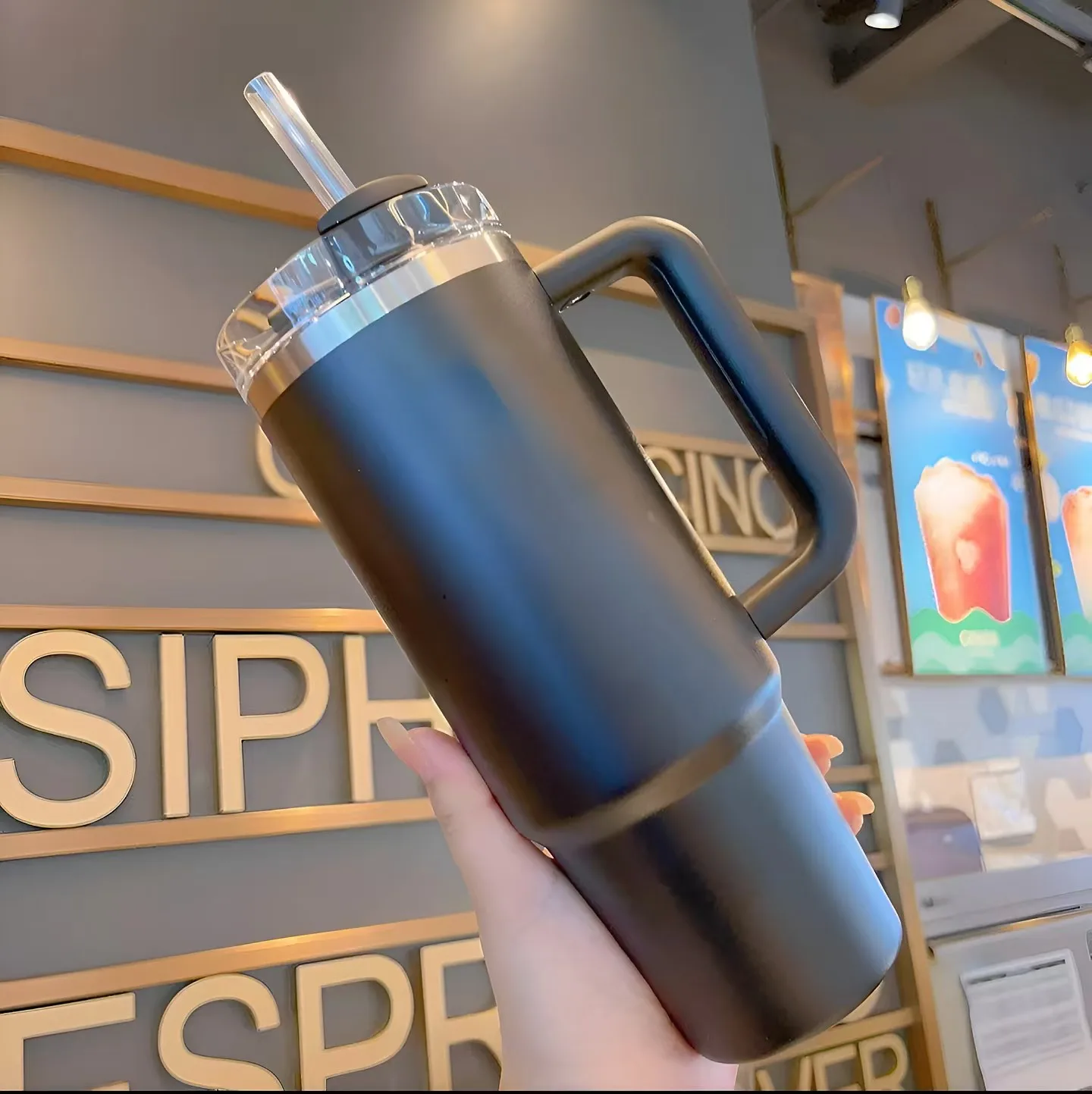 30/40 унций тумблер ручка Крышка соломенный термос чашка силиконовый ботинок