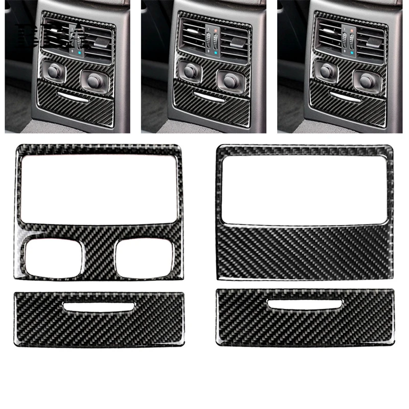 

Декоративная наклейка на вентиляционное отверстие автомобиля из углеродного волокна, кондиционер, рамка на заднее сиденье для BMW old 3 series E90 E92 E93