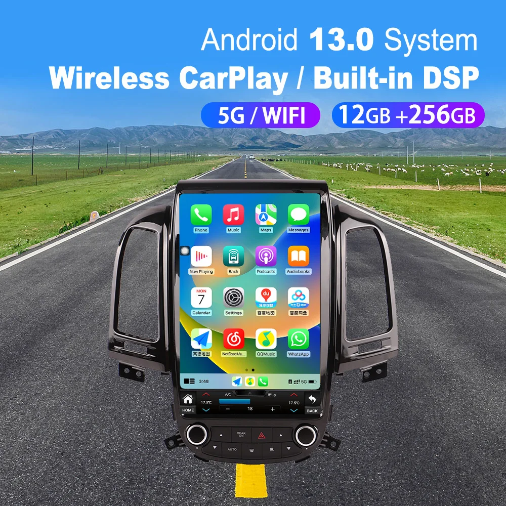 Восьмиядерный процессор Qualcomm для Hyundai Santafe 2006-2012 автомобильное радио