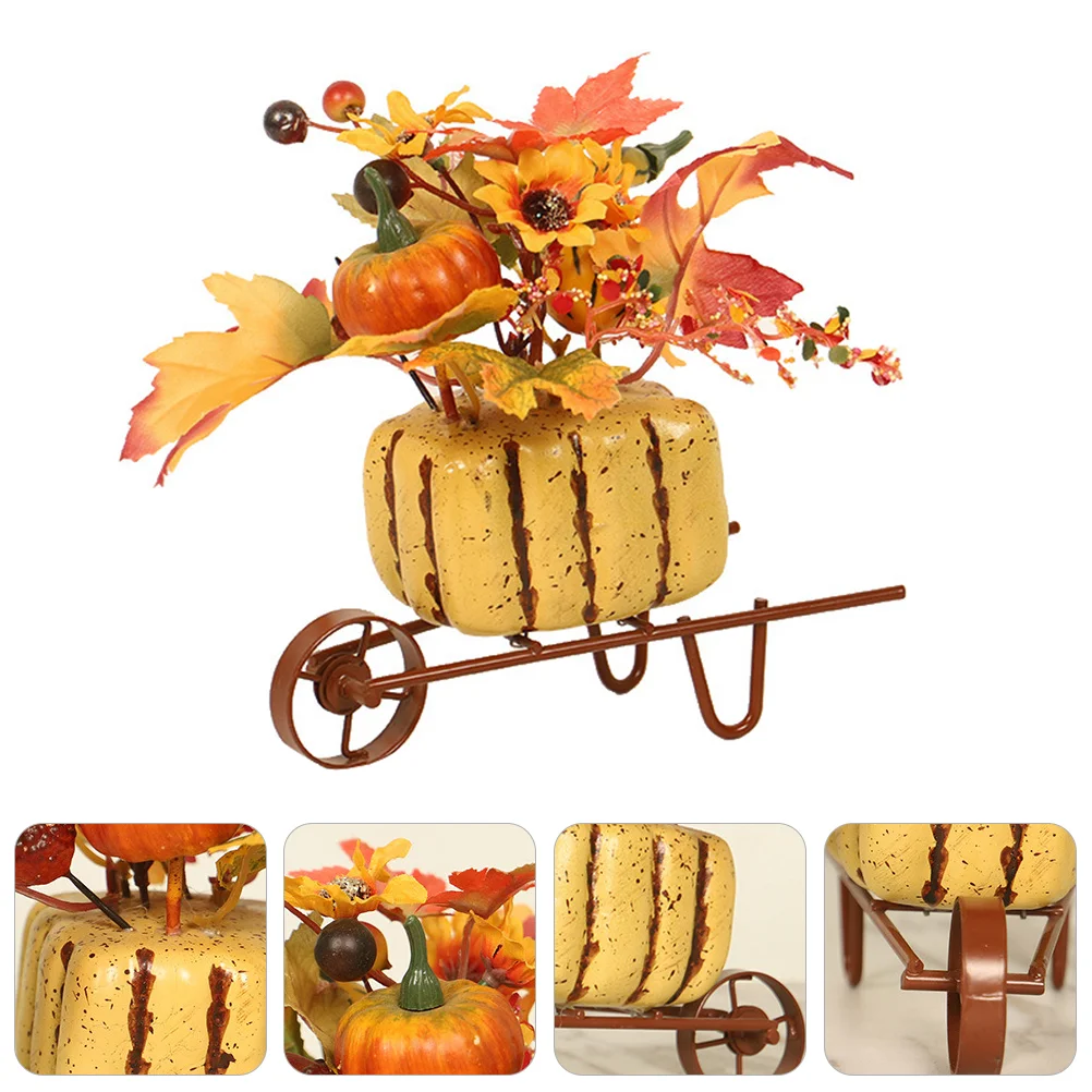 

Pumpkin Pumpkins Table Decor Mini Thanksgiving Autumn Wroughtdecorations Decoratingiron Arrangement Decoration Tabletop Floral
