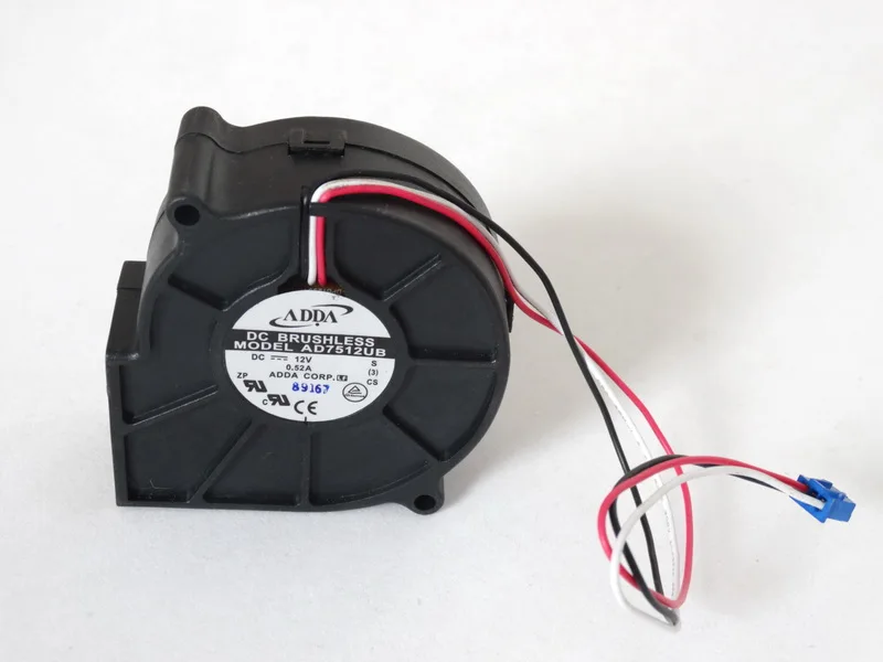 AD7512UB новый вентилятор для ADDA 75X75X30MM DC 12V 0.52A 3 провода 7 см DC вентилятор проектора высокого давления воздуха CFM