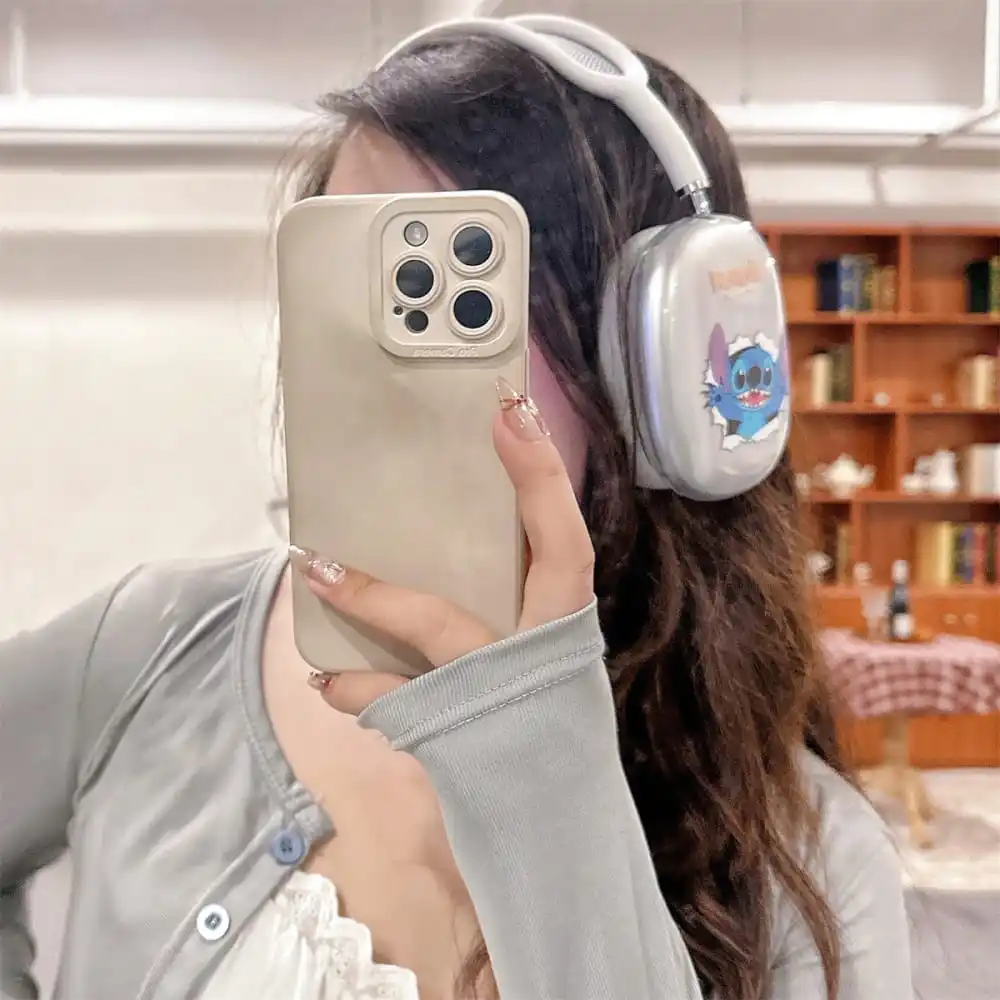 Милый мультяшный Аниме Стиль Kuromi Ститч для AirPods MAX мягкий милый прозрачный