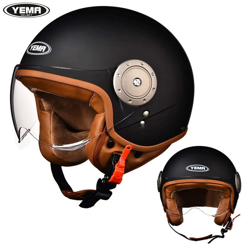 YEMA Helmet Electric Car Gray Four Seasons Sunscreen Half Helmet Unisex Light Riding Helmet Capacete De Moto Cascos Para Moto