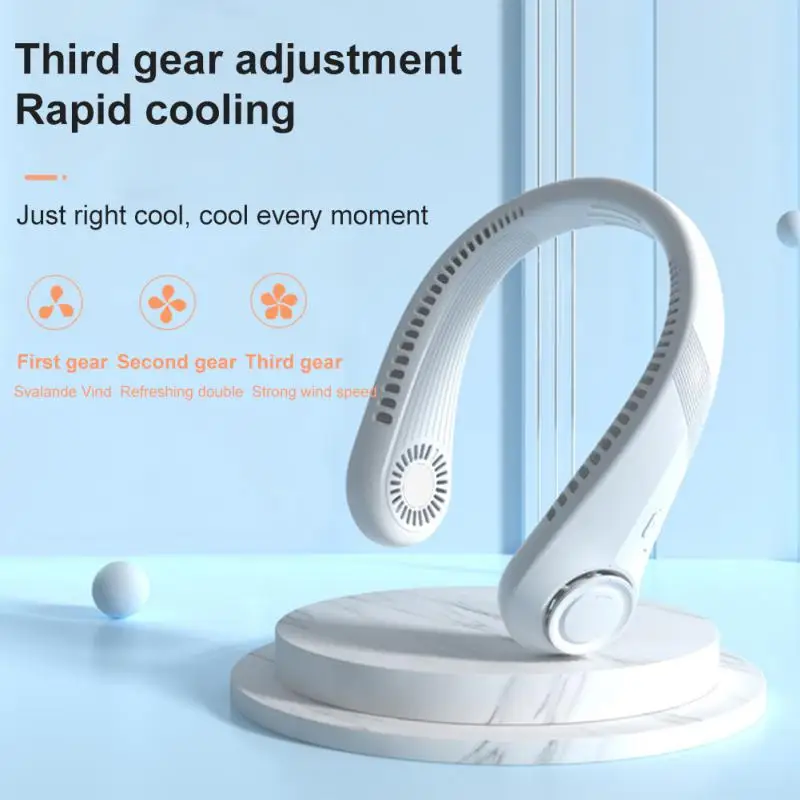 

Leafless Hanging Neck Fan Lazy USB Charging Fan Mini Small Fan Portable Small Fan Fast Cooling Rapid Cooler Fan
