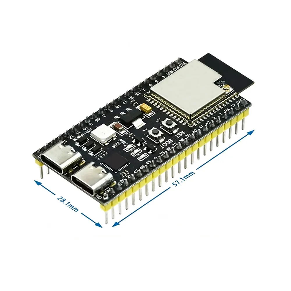 Плата разработки ESP32-S3-DevKitC-1 с модулем BT 2.4G Wi-Fi для Arduino, 8 МБ PSRAM, 16 МБ FLASH N16R8, 42-контактный CH340C Type-C, ESP32 S3 (art.: 3920db6879eef) - 3920db6879eef