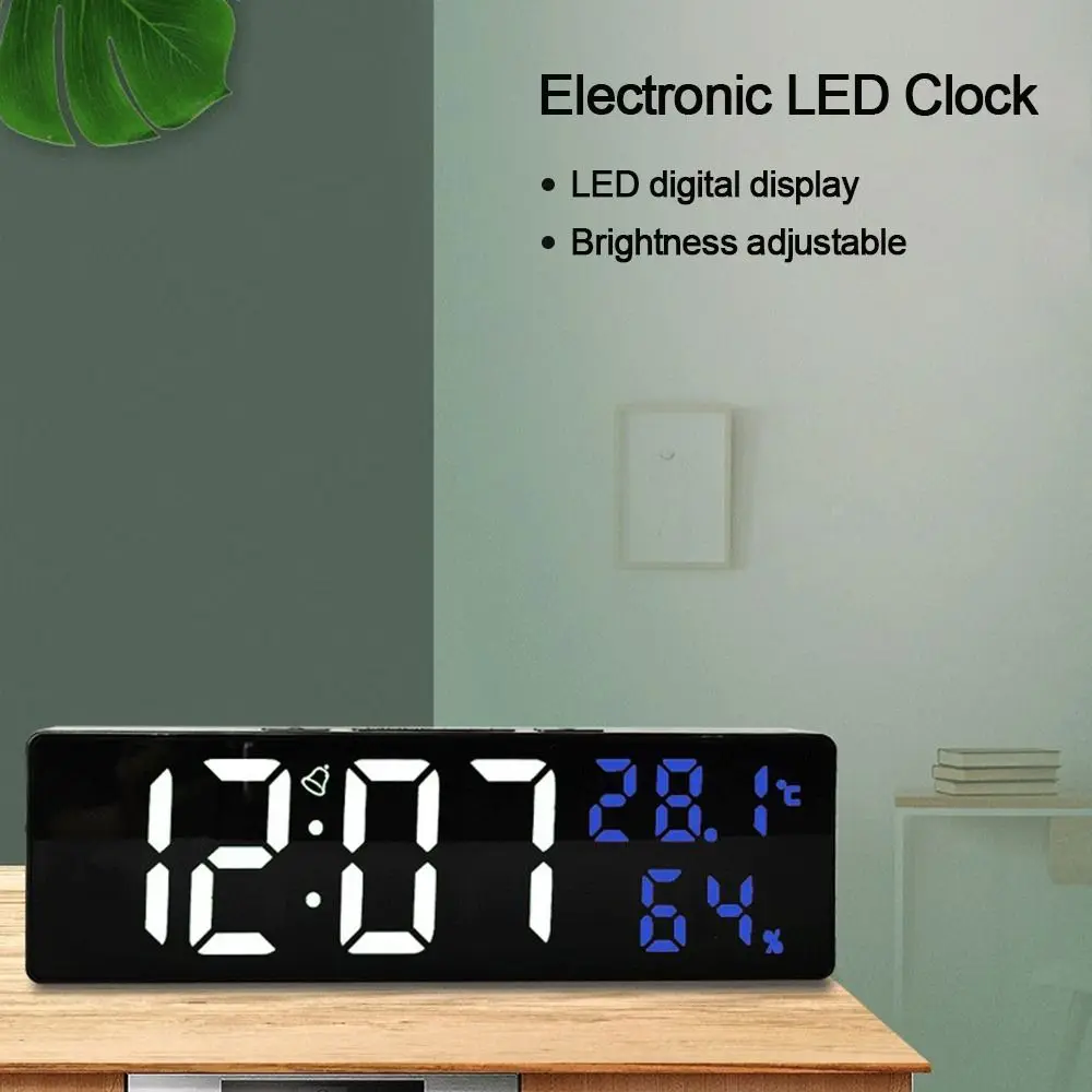 Number Clock Temperature and Humidity Display Large Number D