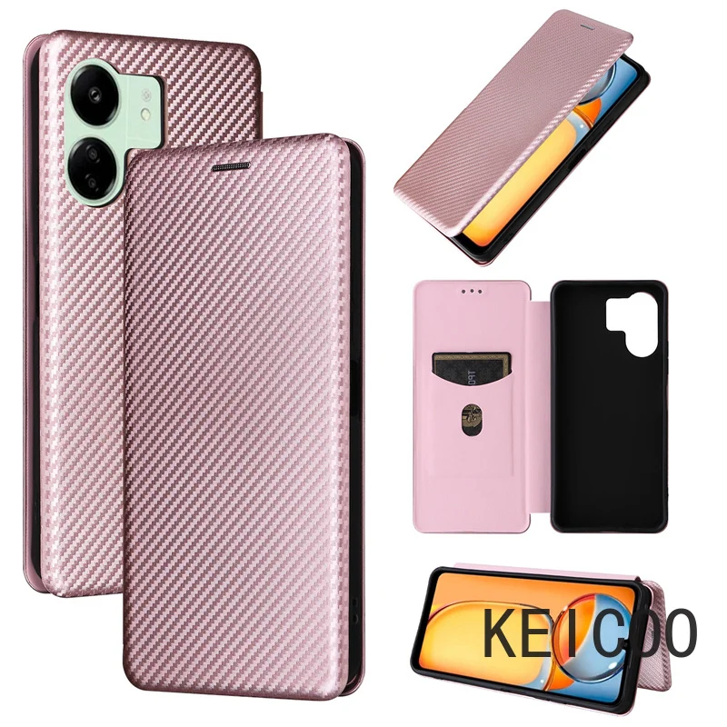 Магнитный чехол-книжка для Xiaomi Redmi 13C K70 K70E Note 13 13R Pro 4G