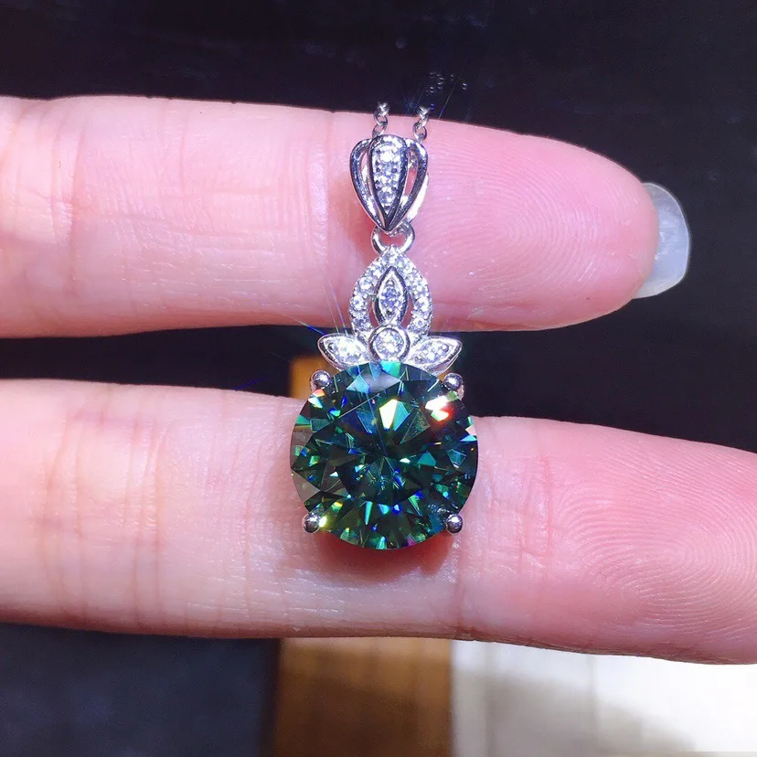 

Женское Ожерелье из циркония, элегантное ожерелье серебряного вечерние с инкрустацией из круглых фианитов зеленого цвета, вечернее Ювелирное Украшение, изысканный подарок, Прямая поставка