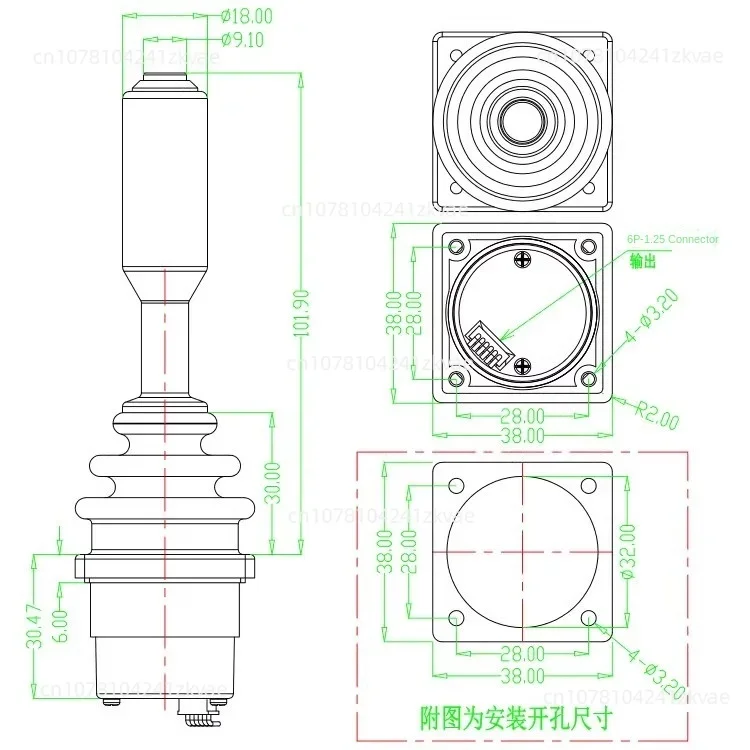 Высокоточный сенсорный джойстик SMC30C с рукояткой 2-осевой + 1-кнопочный контроллер