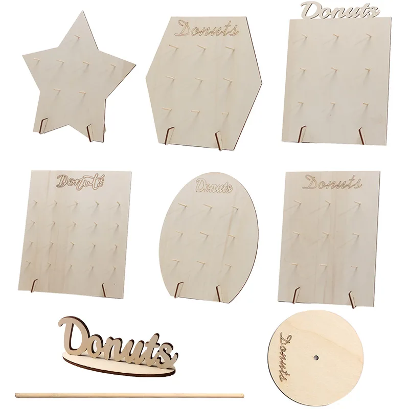 

DIY Wooden Donut Display Rack Wedding Decoration Table Donut Party Decor Baby Showers Bridal Shower Birthday Party Favor