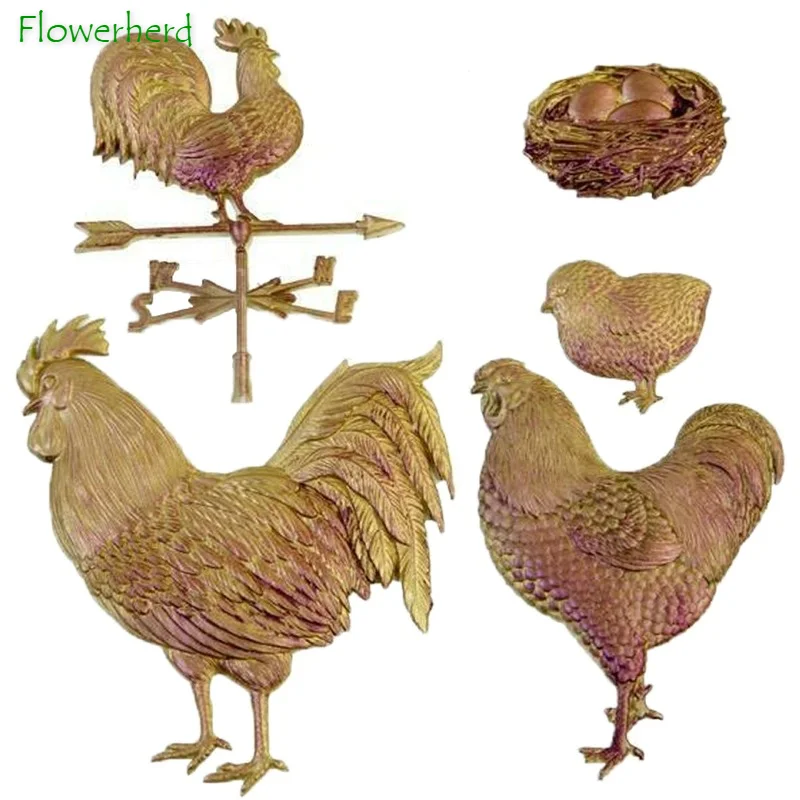 DIY Animal Farm Chicken Coop Chocolate Mold Fondant Cake Silicone Mold Cake Decorating Tools Baking Accessories