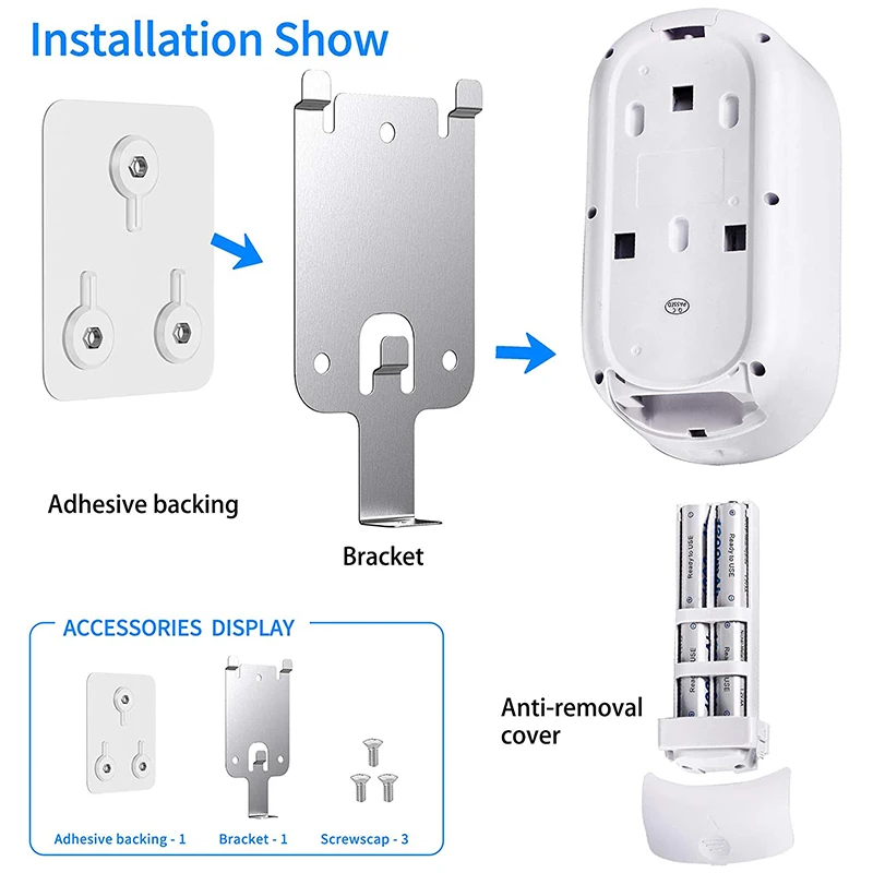 

Automatic Touchless Hand Dispenser Wall Mounted, Simple Human Touchless Soap Dispenser For 350Ml Gel/Liquid, Refillable