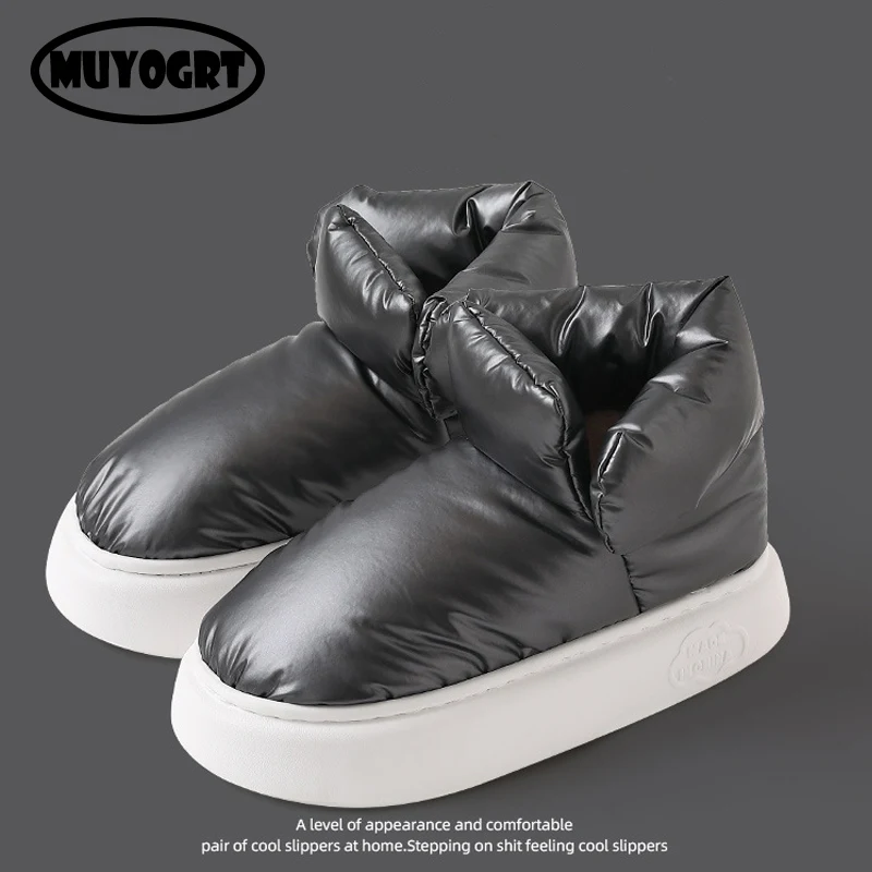 

Winter High-Top Cotton Shoes Men Waterproof Down Cloth Comfortable Women'S Ankle Boots Platform Soft Warm Furry Snow Boot