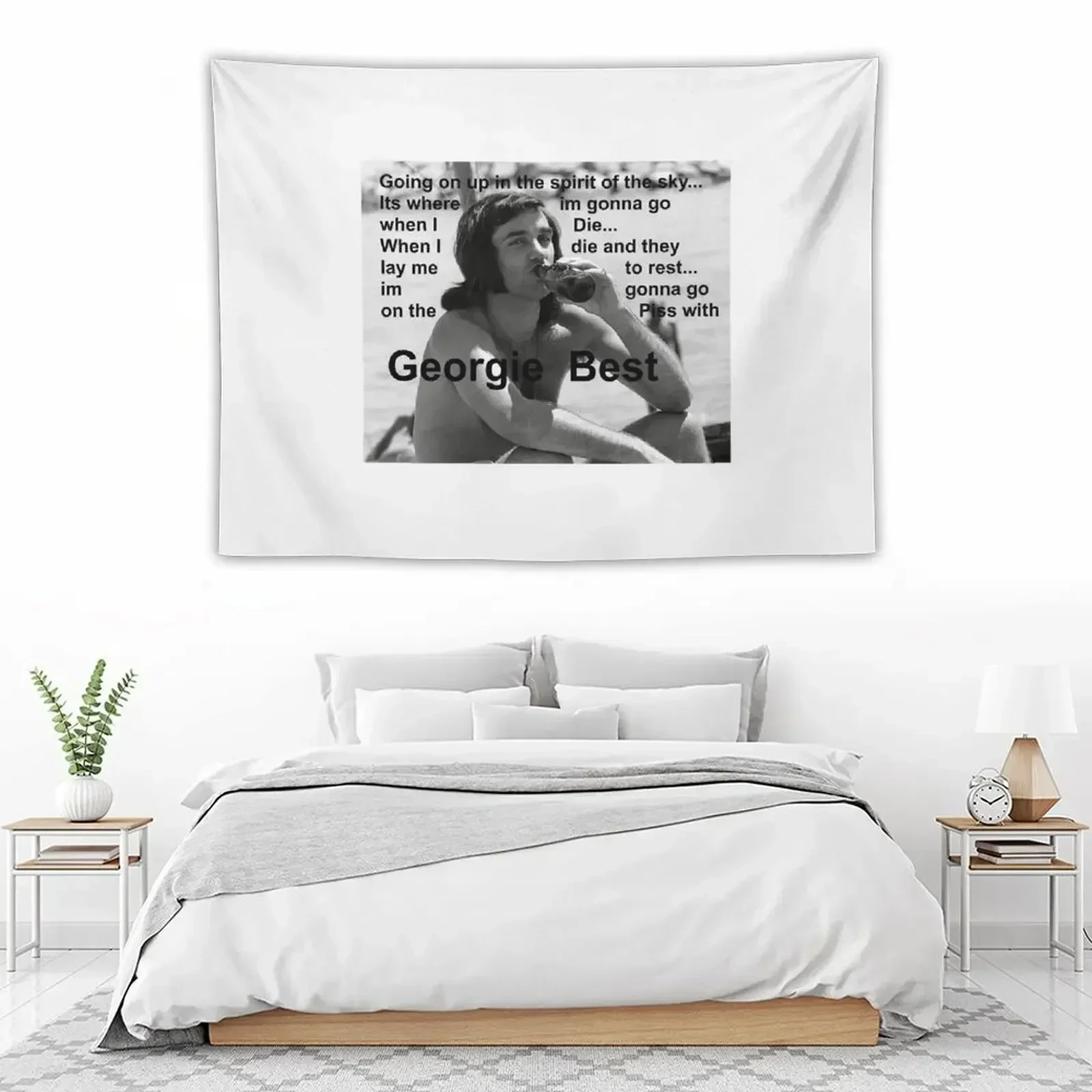 Гобелен George Best-Spirit in the Sky украшение комнаты эстетическое эстетический гобелен