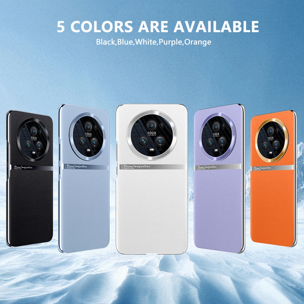 Original Hard PC Capa For Honor Magic 5 Pro Case luxury Leather shockproof Plating Cover For Magic5 Mobile Phone Back Funda