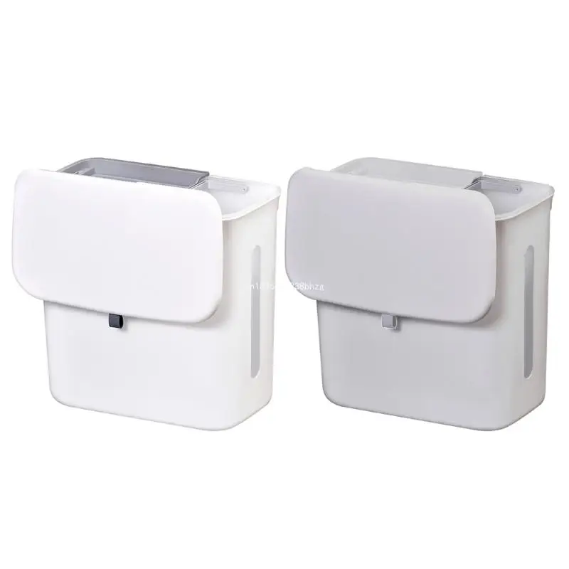 

Dry and Wet Separation Trash Can Home Bathroom Wall Mounted Garbage Bin with Lid Dropship