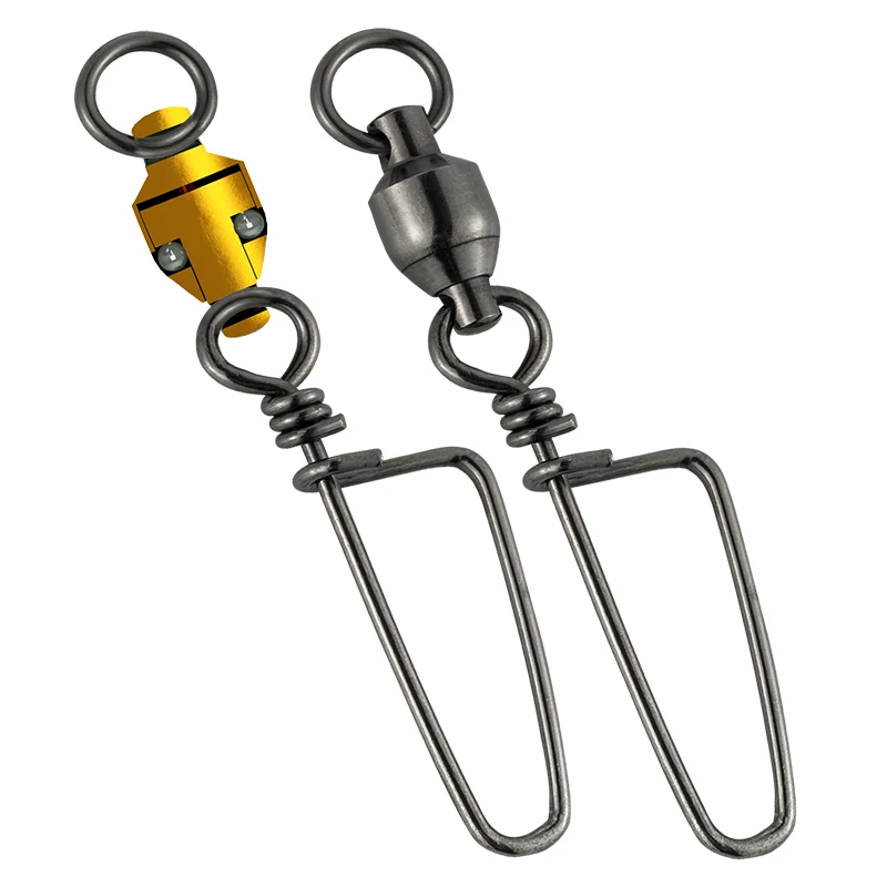 

10pcs Fishing Swivels Heavy Duty With Ball Bearing Coastlock Snap Rolling Stainless Steel Quick Change Hook Lure Connector
