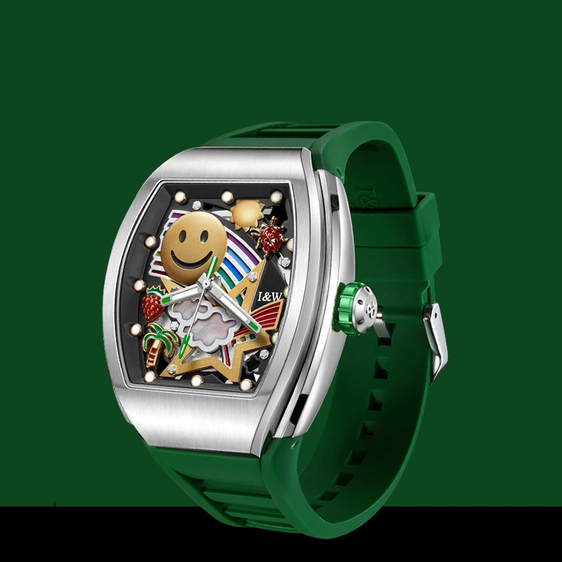 Мужские автоматические часы I &amp W 43 мм роскошные механические наручные