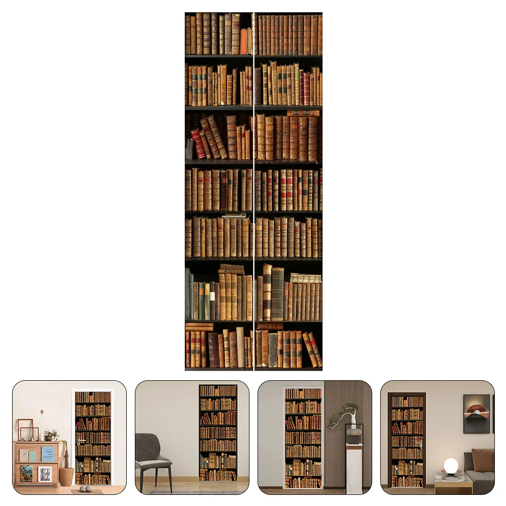 

2Pcs Funny Decorative Home Door Stickers Decorative Door Stickers for Living Room Wall Decor Bedroom