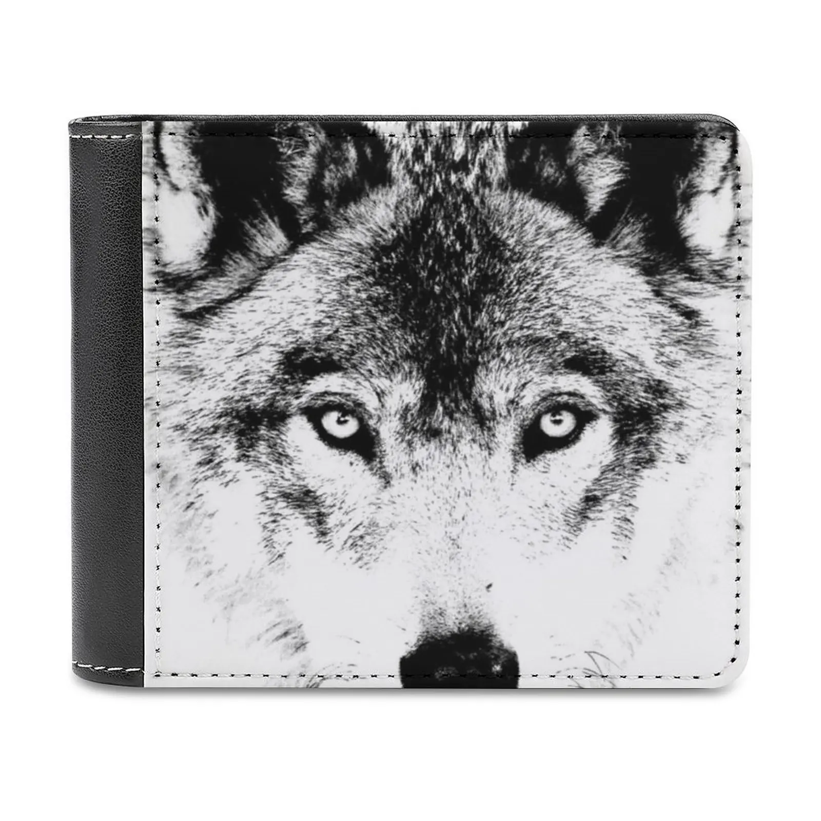 

Лицо Волка. Цифровое изображение дикой природы. Персонализированные кошельки для мужчин, высокое качество, искусственные кошельки, роскошн...