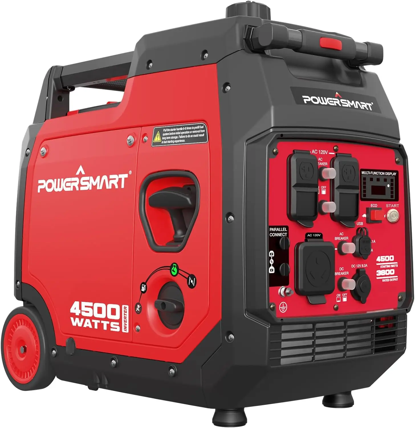 Супер тихий портативный инверторный генератор на 4500 Вт с датчиком CO