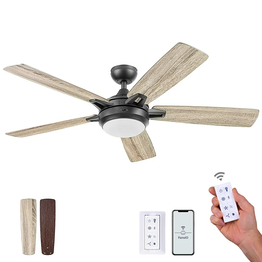 

52" Bronze with 5 Blades, Integrated LED Light Kit & Remote