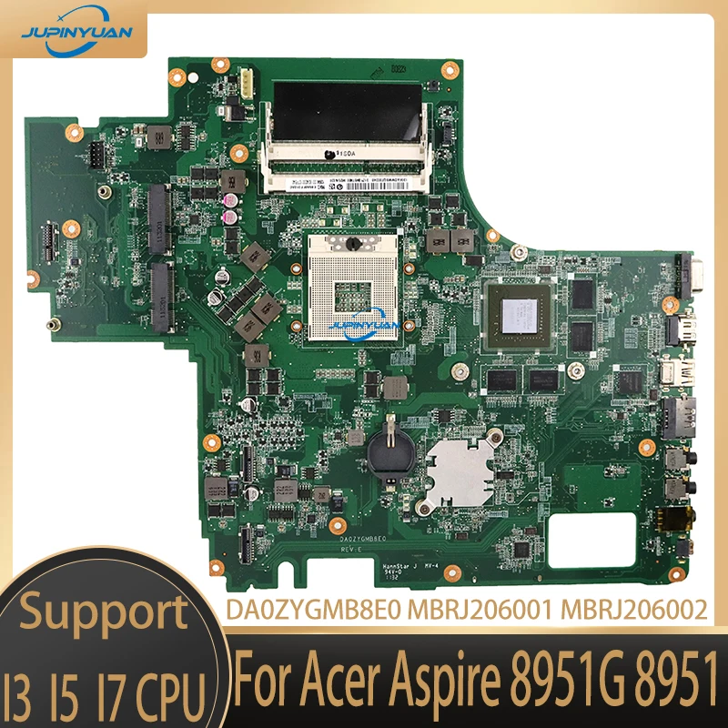 

DA0ZYGMB8E0 MBRJ206001 MBRJ206002 материнская плата для ноутбука Acer Aspire 8951G 8951 HM65 GT555M ddr3 Материнская плата полный тест