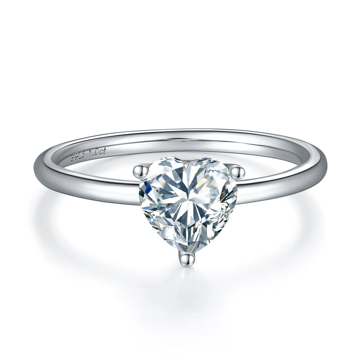 

MESSI JEWELRY Moissanite Ring Luxury 925 Sterling Silver 100% Passed Diamond Tester Women's （M90C）