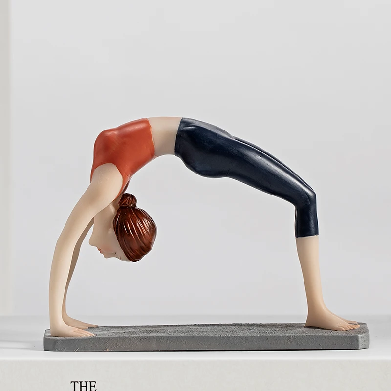 

Resin Yoga Beautiful Woman Asanas-Cobra Bridge Stretch Lotus Pigeon Pose Body Statues